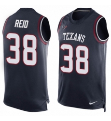 Men's Nike Houston Texans #38 Justin Reid Limited Navy Blue Player Name & Number Tank Top NFL Jersey