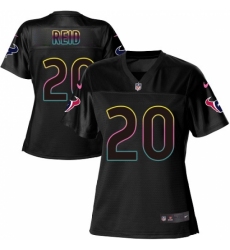 Women's Nike Houston Texans #20 Justin Reid Game Black Fashion NFL Jersey