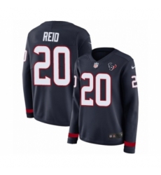Women's Nike Houston Texans #20 Justin Reid Limited Navy Blue Therma Long Sleeve NFL Jersey
