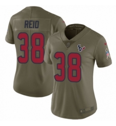Women's Nike Houston Texans #38 Justin Reid Limited Olive 2017 Salute to Service NFL Jersey
