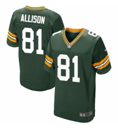 Men's Nike Green Bay Packers #81 Geronimo Allison Elite Green Team Color NFL Jersey
