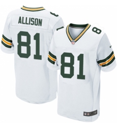 Men's Nike Green Bay Packers #81 Geronimo Allison Elite White NFL Jersey