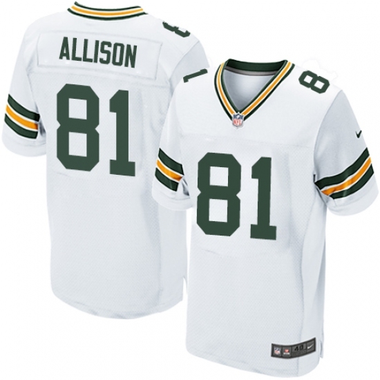 Men's Nike Green Bay Packers #81 Geronimo Allison Elite White NFL Jersey Men's Nike Green Bay Packers #81 Geronimo Allison Elite White NFL Jersey