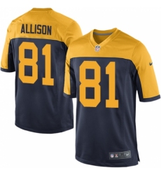 Men's Nike Green Bay Packers #81 Geronimo Allison Game Navy Blue Alternate NFL Jersey