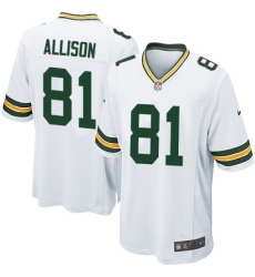 Men's Nike Green Bay Packers #81 Geronimo Allison Game White NFL Jersey