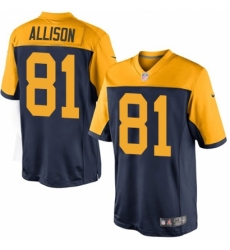 Men's Nike Green Bay Packers #81 Geronimo Allison Limited Navy Blue Alternate NFL Jersey