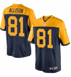 Youth Nike Green Bay Packers #81 Geronimo Allison Limited Navy Blue Alternate NFL Jersey