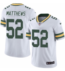 Men's Nike Green Bay Packers #52 Clay Matthews White Vapor Untouchable Limited Player NFL Jersey