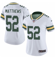Women's Nike Green Bay Packers #52 Clay Matthews White Vapor Untouchable Limited Player NFL Jersey