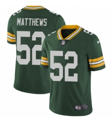 Youth Nike Green Bay Packers #52 Clay Matthews Green Team Color Vapor Untouchable Limited Player NFL Jersey