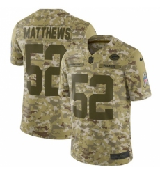 Youth Nike Green Bay Packers #52 Clay Matthews Limited Camo 2018 Salute to Service NFL Jersey