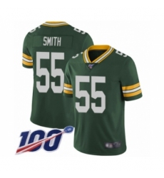 Men's Green Bay Packers #55 Za'Darius Smith Green Team Color Vapor Untouchable Limited Player 100th Season Football Jersey