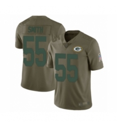 Men's Green Bay Packers #55 Za'Darius Smith Limited Olive 2017 Salute to Service Football Jersey