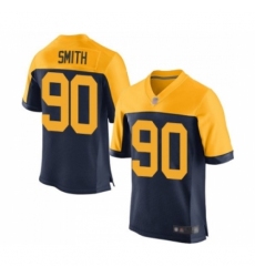 Men's Green Bay Packers #90 Za'Darius Smith Elite Navy Blue Alternate Football Jersey
