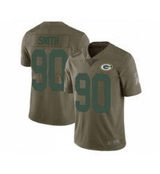 Men's Green Bay Packers #90 Za'Darius Smith Limited Olive 2017 Salute to Service Football Jersey