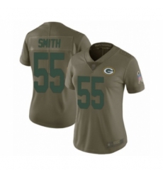 Women's Green Bay Packers #55 Za'Darius Smith Limited Olive 2017 Salute to Service Football Jersey