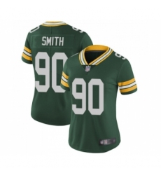 Women's Green Bay Packers #90 Za'Darius Smith Green Team Color Vapor Untouchable Limited Player Football Jersey