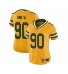 Women's Green Bay Packers #90 Za'Darius Smith Limited Gold Rush Vapor Untouchable Football Jersey