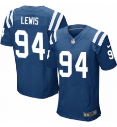 Men's Nike Indianapolis Colts #94 Tyquan Lewis Elite Royal Blue Team Color NFL Jersey
