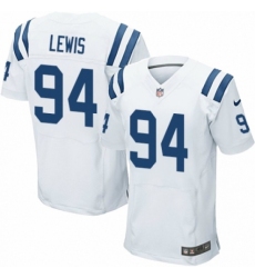 Men's Nike Indianapolis Colts #94 Tyquan Lewis Elite White NFL Jersey