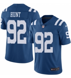 Men's Nike Indianapolis Colts #94 Margus Hunt Limited Royal Blue Rush Vapor Untouchable NFL Jersey