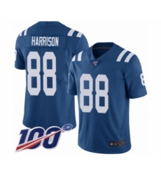Men's Indianapolis Colts #88 Marvin Harrison Royal Blue Team Color Vapor Untouchable Limited Player 100th Season Football Jersey