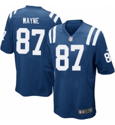 Men's Nike Indianapolis Colts #87 Reggie Wayne Game Royal Blue Team Color NFL Jersey