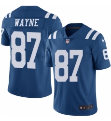Men's Nike Indianapolis Colts #87 Reggie Wayne Limited Royal Blue Rush Vapor Untouchable NFL Jersey
