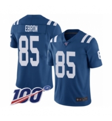 Men's Indianapolis Colts #85 Eric Ebron Royal Blue Team Color Vapor Untouchable Limited Player 100th Season Football Jersey