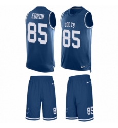 Men's Nike Indianapolis Colts #85 Eric Ebron Limited Royal Blue Tank Top Suit NFL Jersey