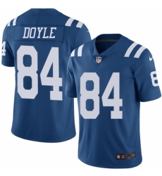 Men's Nike Indianapolis Colts #84 Jack Doyle Elite Royal Blue Rush Vapor Untouchable NFL Jersey