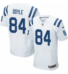 Men's Nike Indianapolis Colts #84 Jack Doyle Elite White NFL Jersey