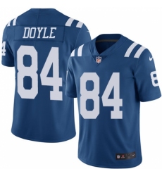 Men's Nike Indianapolis Colts #84 Jack Doyle Limited Royal Blue Rush Vapor Untouchable NFL Jersey