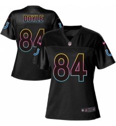 Women's Nike Indianapolis Colts #84 Jack Doyle Game Black Fashion NFL Jersey