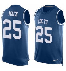 Men's Nike Indianapolis Colts #25 Marlon Mack Limited Royal Blue Player Name & Number Tank Top NFL Jersey