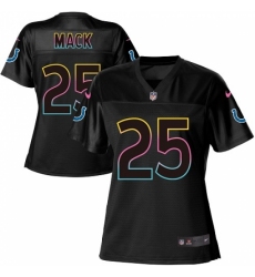 Women's Nike Indianapolis Colts #25 Marlon Mack Game Black Fashion NFL Jersey