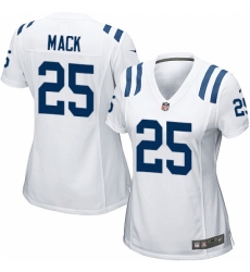 Women's Nike Indianapolis Colts #25 Marlon Mack Game White NFL Jersey