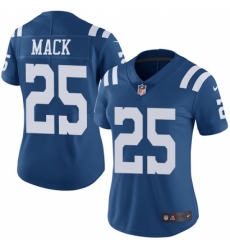 Women's Nike Indianapolis Colts #25 Marlon Mack Limited Royal Blue Rush Vapor Untouchable NFL Jersey