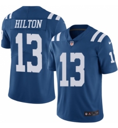 Men's Nike Indianapolis Colts #13 T.Y. Hilton Elite Royal Blue Rush Vapor Untouchable NFL Jersey