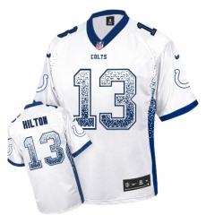 Men's Nike Indianapolis Colts #13 T.Y. Hilton Elite White Drift Fashion NFL Jersey