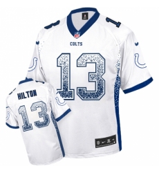 Men's Nike Indianapolis Colts #13 T.Y. Hilton Elite White Drift Fashion NFL Jersey