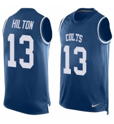 Men's Nike Indianapolis Colts #13 T.Y. Hilton Limited Royal Blue Player Name & Number Tank Top NFL Jersey