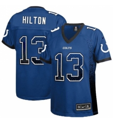 Women's Nike Indianapolis Colts #13 T.Y. Hilton Elite Royal Blue Drift Fashion NFL Jersey