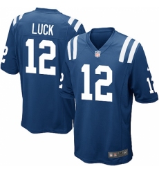 Men's Nike Indianapolis Colts #12 Andrew Luck Game Royal Blue Team Color NFL Jersey