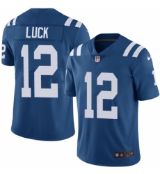 Men's Nike Indianapolis Colts #12 Andrew Luck Royal Blue Team Color Vapor Untouchable Limited Player NFL Jersey