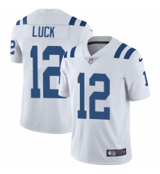 Men's Nike Indianapolis Colts #12 Andrew Luck White Vapor Untouchable Limited Player NFL Jersey