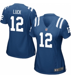 Women's Nike Indianapolis Colts #12 Andrew Luck Game Royal Blue Team Color NFL Jersey