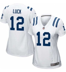 Women's Nike Indianapolis Colts #12 Andrew Luck Game White NFL Jersey