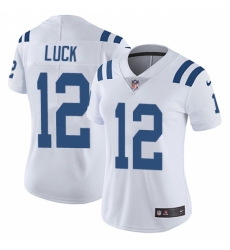 Women's Nike Indianapolis Colts #12 Andrew Luck White Vapor Untouchable Limited Player NFL Jersey