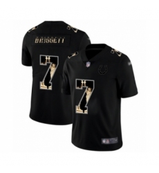 Men's Indianapolis Colts #7 Jacoby Brissett Limited Black Statue of Liberty Football Jersey